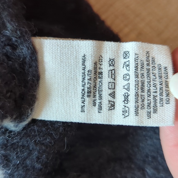 Free People boat neck gray and white striped wool sweater XS - Picture 6 of 7